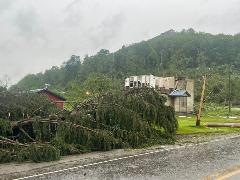 Great Valley tornado damage