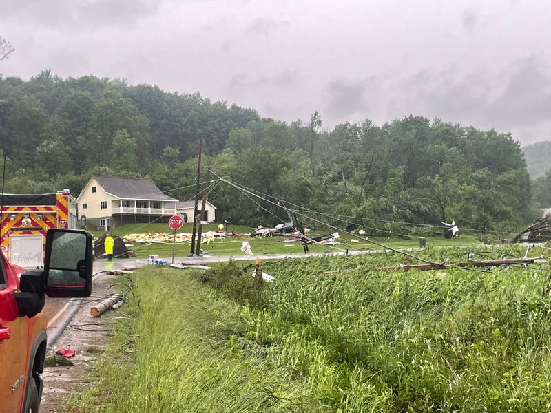 Great Valley tornado damage