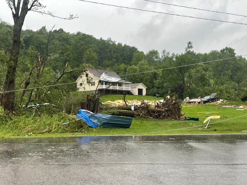 Great Valley tornado damage