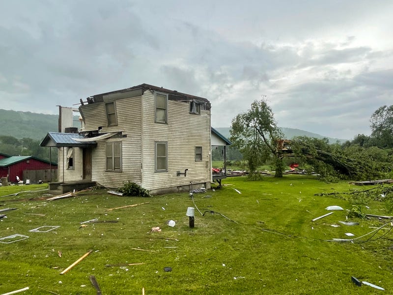 Great Valley tornado damage