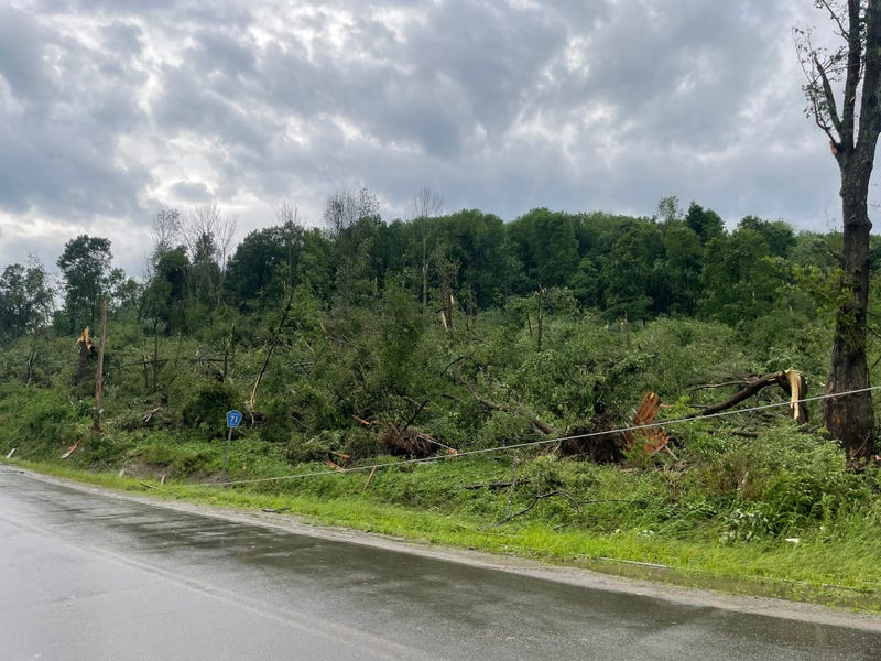 Great Valley tornado damage