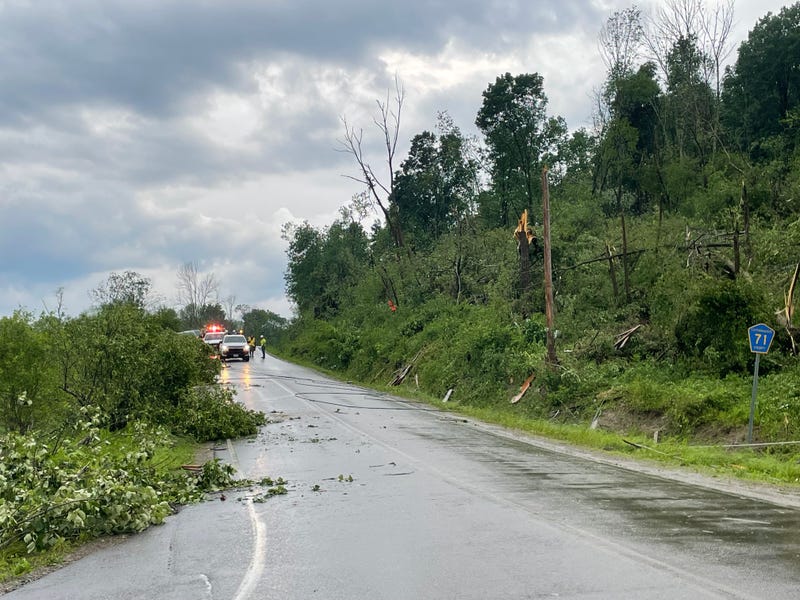 Great Valley tornado damage
