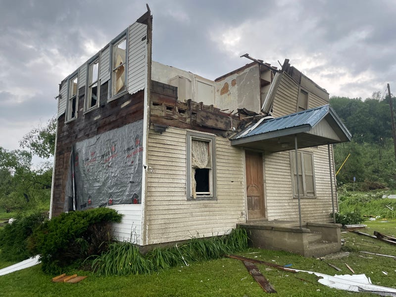 Great Valley tornado damage