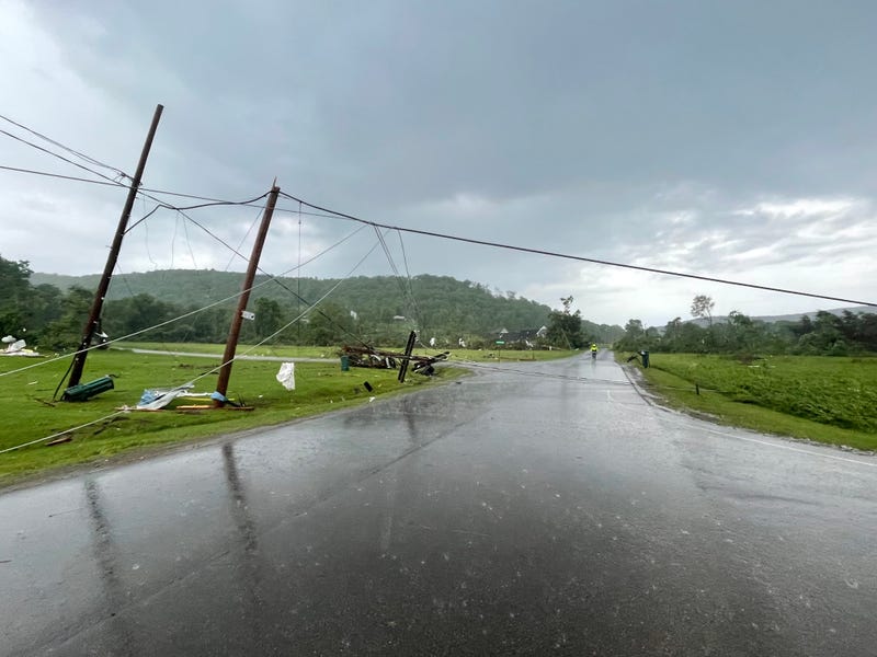 Great Valley tornado damage