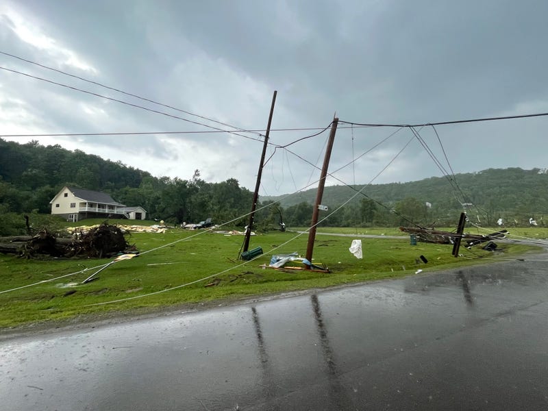 Great Valley tornado damage