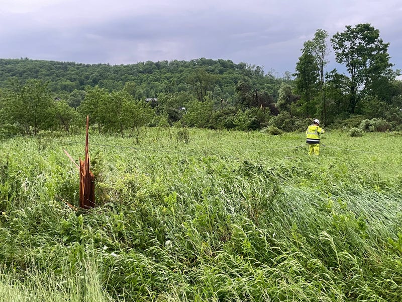 Great Valley tornado damage