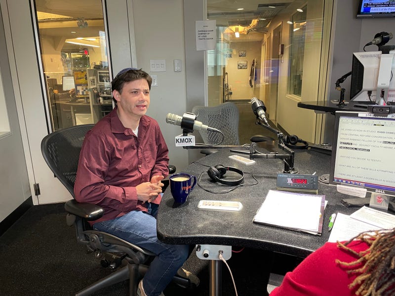 rabbi daniel bogard in the kmox studio