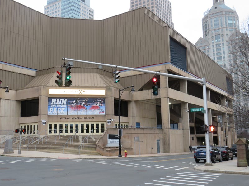 The exterior of the XL Center in downtown Hartford. 