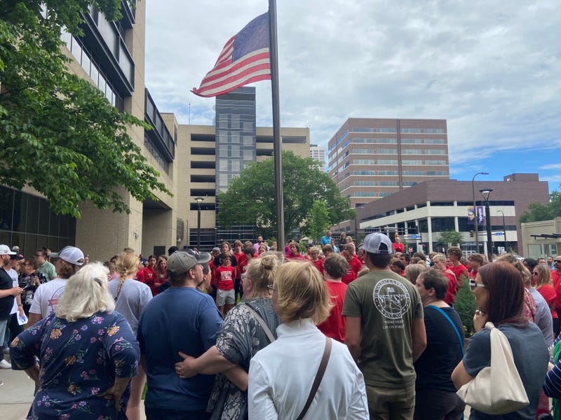 14-year old Max Wilson, who died after being struck by a car in Lakeville honored with a "hero walk" Wednesday at Hennepin County Medical Center after it was announced the family would be donating his organs. 