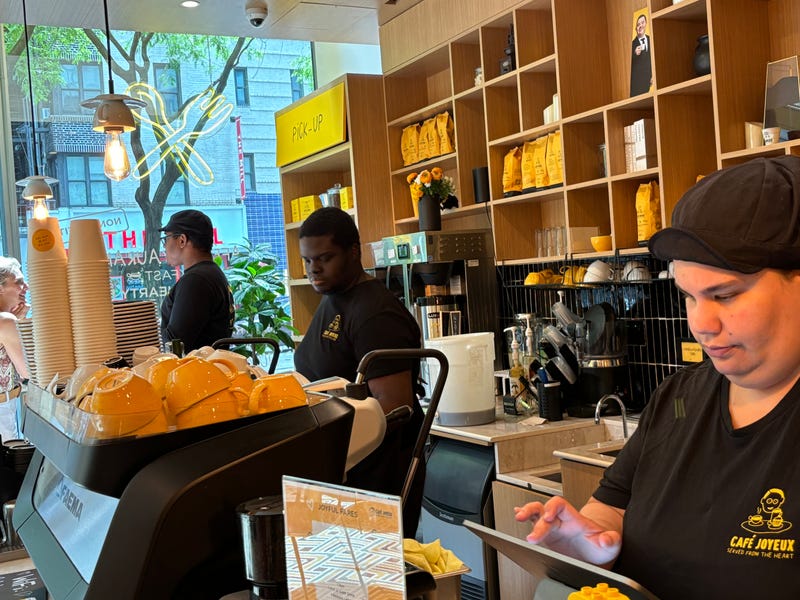 Café Joyeux (pictured on July 20, 2024) received top marks from NYC's top French diplomat, consul general in New York Cédrik Fouriscot