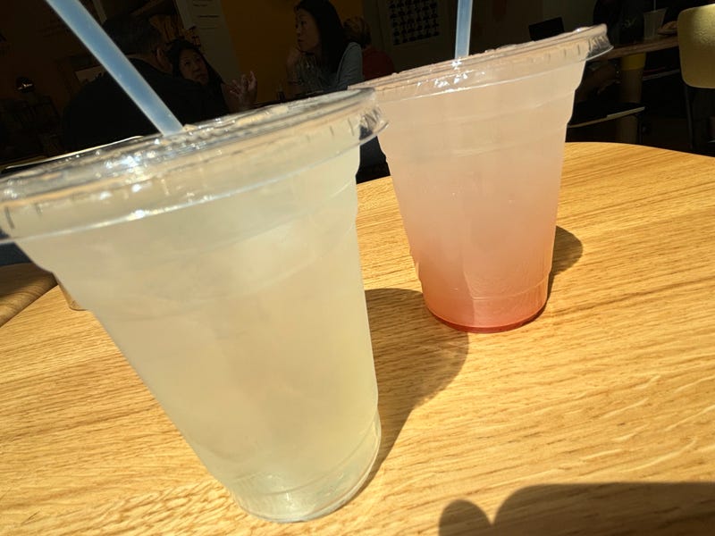 Thirsty? Café Joyeux's also sells lemonade and strawberry lemonade.