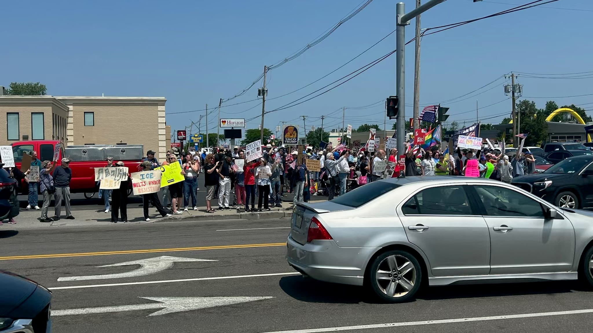 'No King' protests in Tonawanda, Williamsville, Niagara Falls and Buffalo Saturday