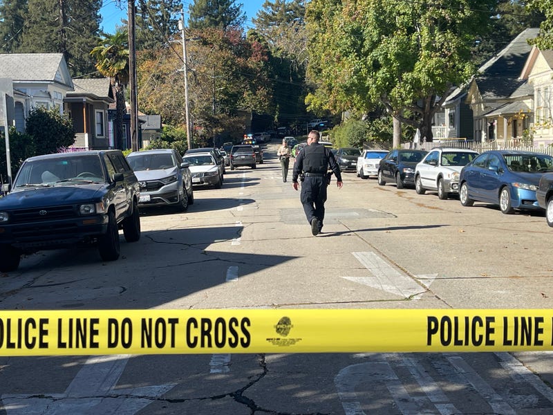 Law enforcement at the scene near Santa Cruz High School.