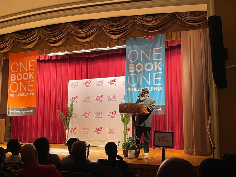 Tariq 'Black Thought' Trotter speaks at the One Book, One Philadelphia sendoff for his memoir 'The Upcycled Self' at Parkway Central Library.