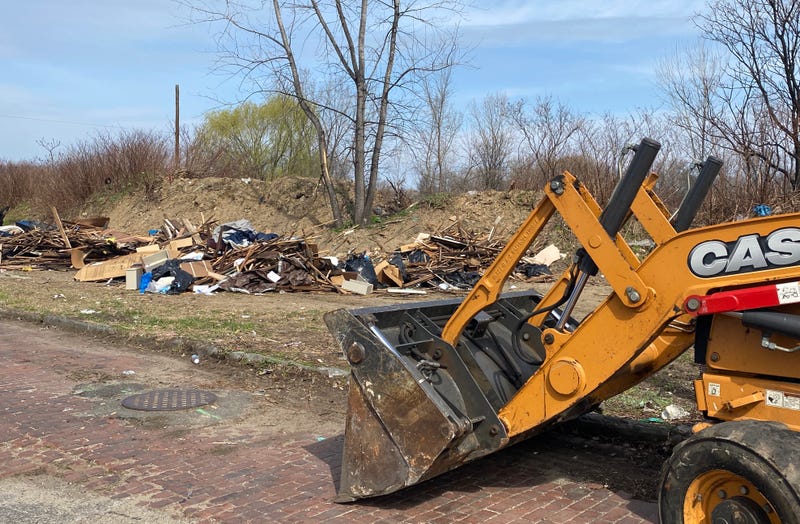 Illegal dumping cleanup in Camden