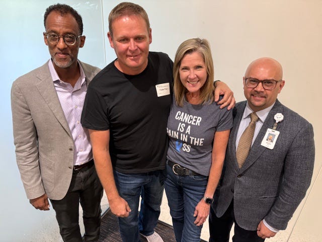 Colleen Dardis with her doctors.