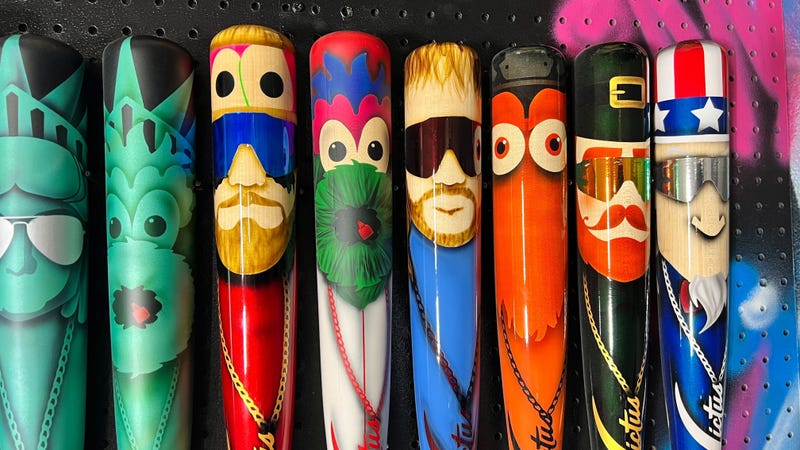 Bats made by Victus Sports in King of Prussia, the company which makes Phillies star Bryce Harper's bats.