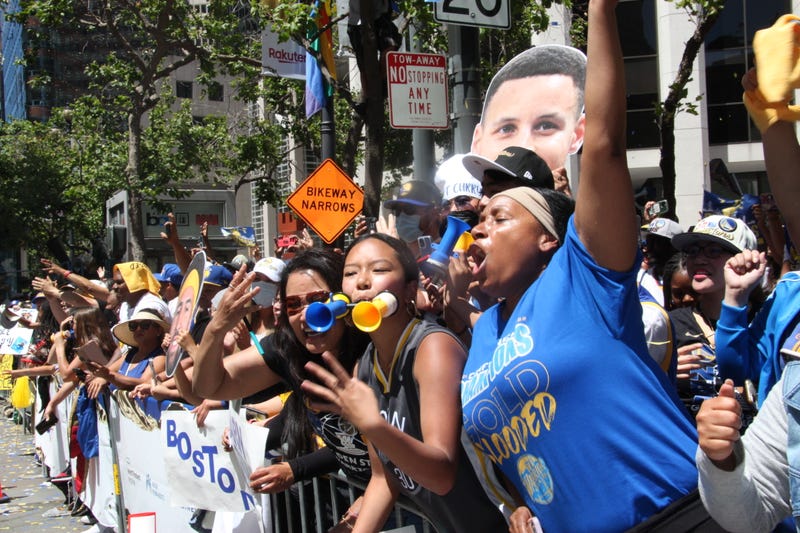During the Golden State Warriors championship parade, the San Francisco Fire Department received over 50 first aid calls from fans along Market Street.