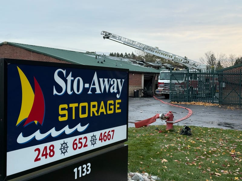 fire at storage business 