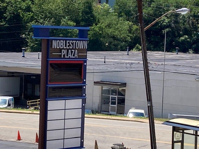 Noblestown Plaza sign
