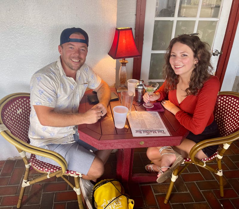 Me and my wife Lauryn at the Tini Martini (St. Augustine)