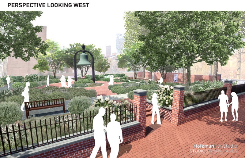 In the first of several projects planned for the United States' 250th birthday celebrations, the Bicentennial Bell will be displayed at Third and Walnut streets.