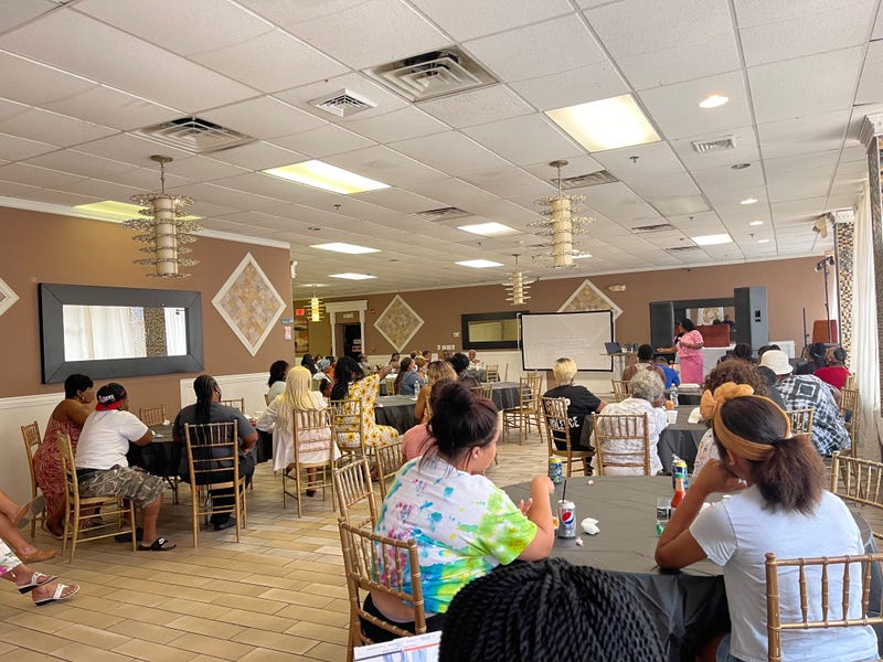 A gathering of the family members of violence victims at Mothers in Charge.