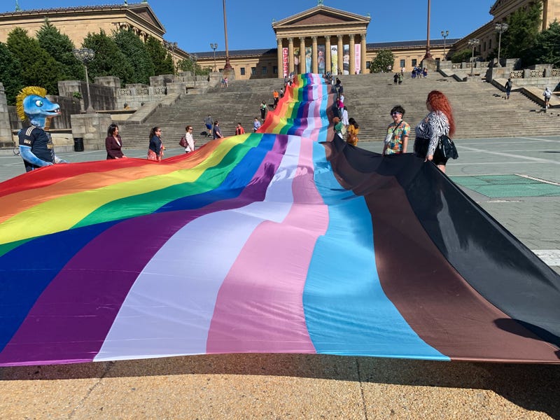 Pride flag at the Art Museum 