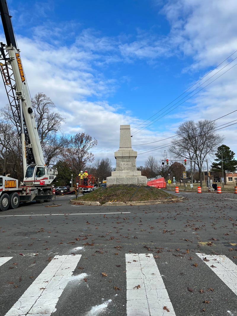 The pedestal where AP Hill's remains are interred