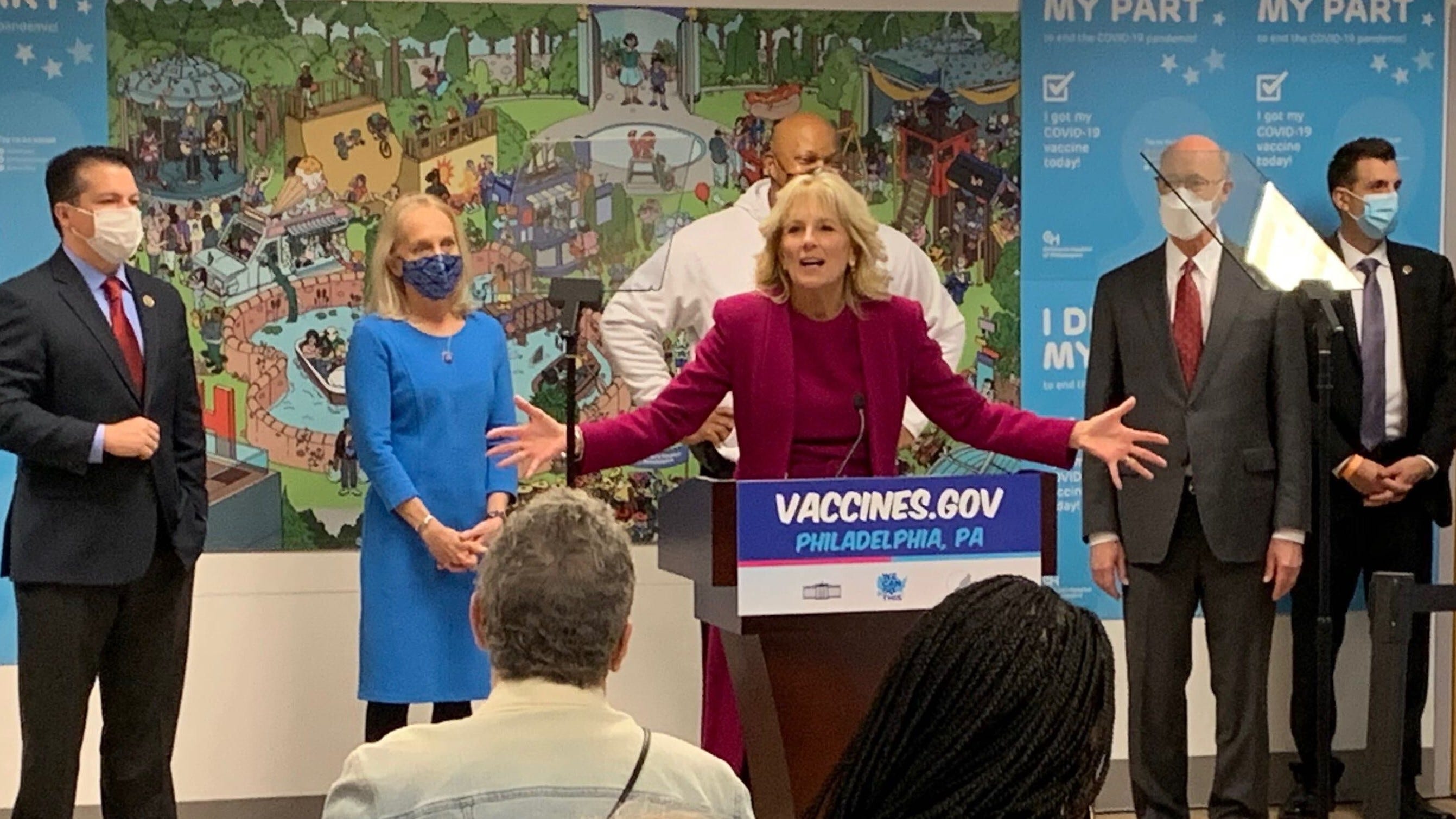 'It’s the best way': First Lady Dr. Jill Biden touts COVID-19 vaccines for children at CHOP
