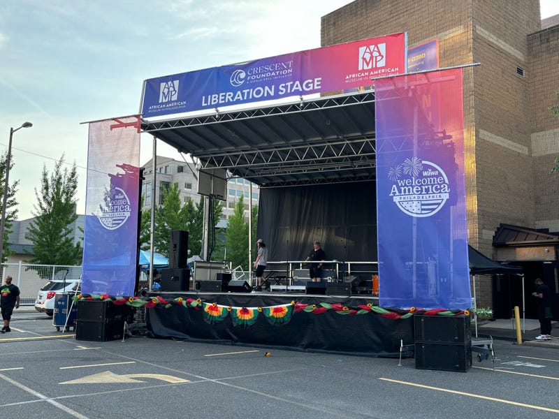 Juneteenth setup, African American Museum in Philadelphia