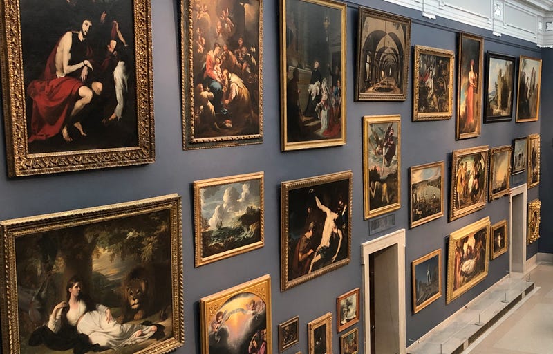 Museum Paintings on a wall