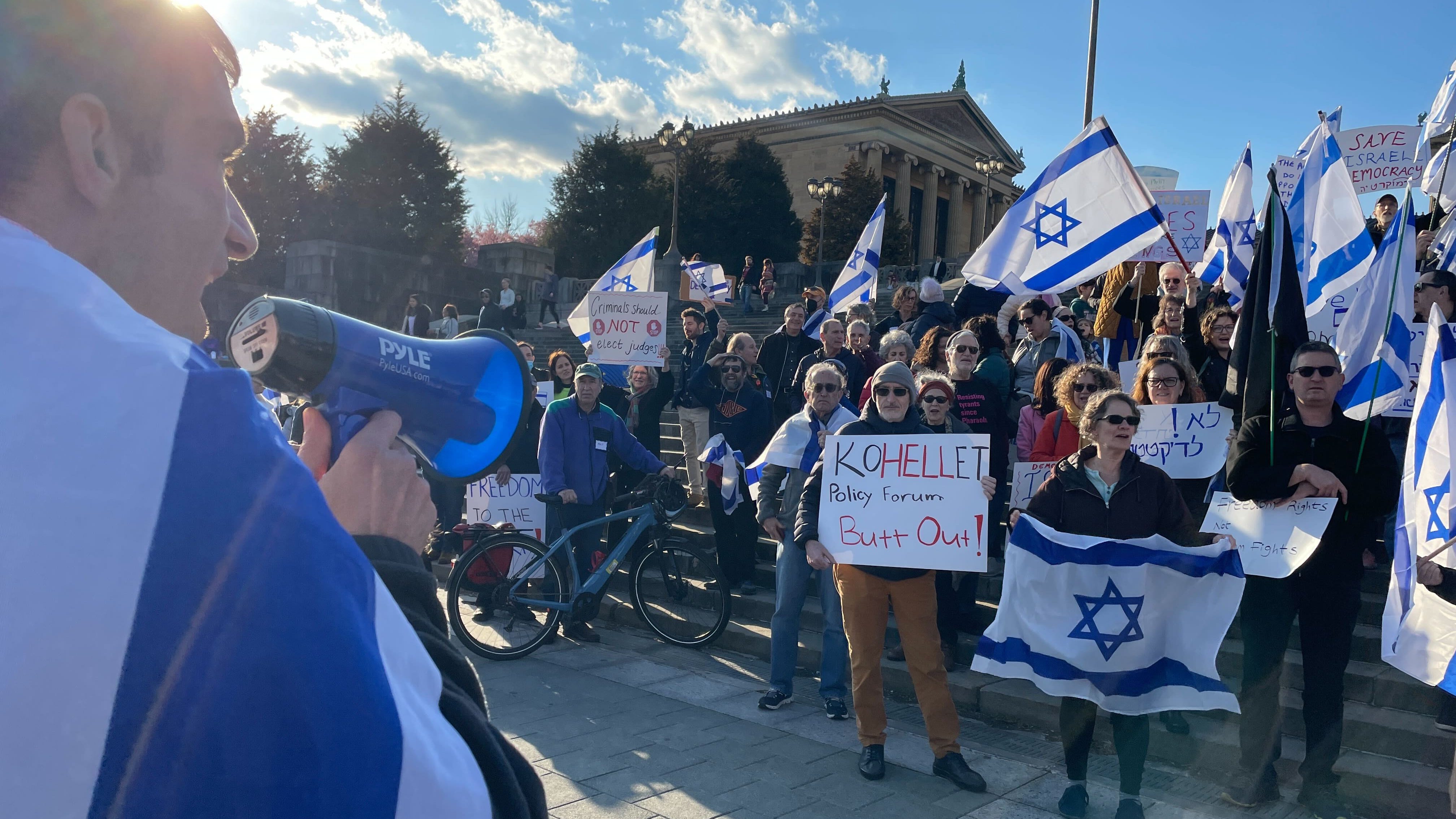 Philadelphians join Israelis in protesting country’s controversial legal overhaul plans