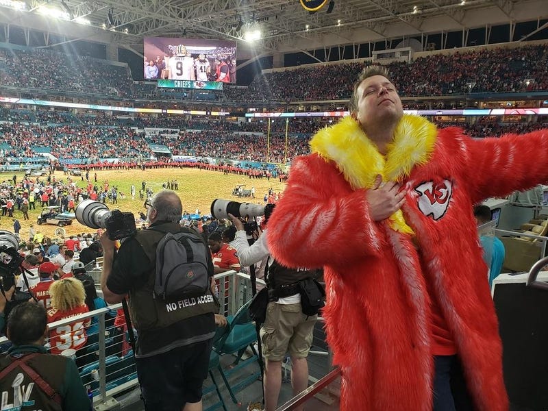 Ryan Jones at the 2020 Super Bowl in Miami