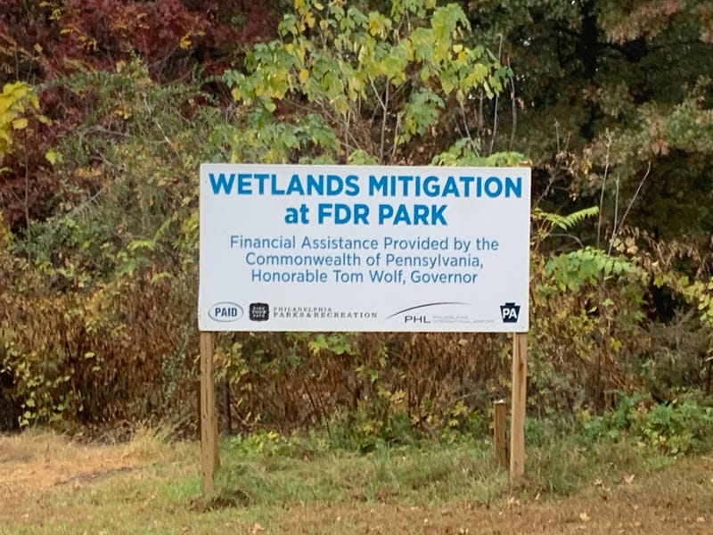 Excavation at the park has led to the creation of a 36-acre wetland in its southwest corner.