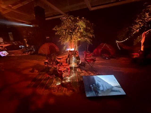 A re creation of artifacts on the grounds of the Nova Music Festival