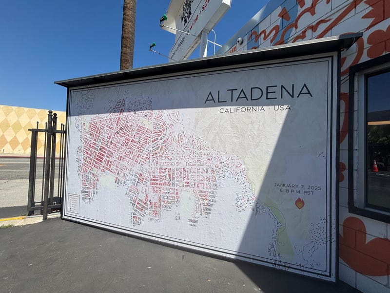 Altadena fire map