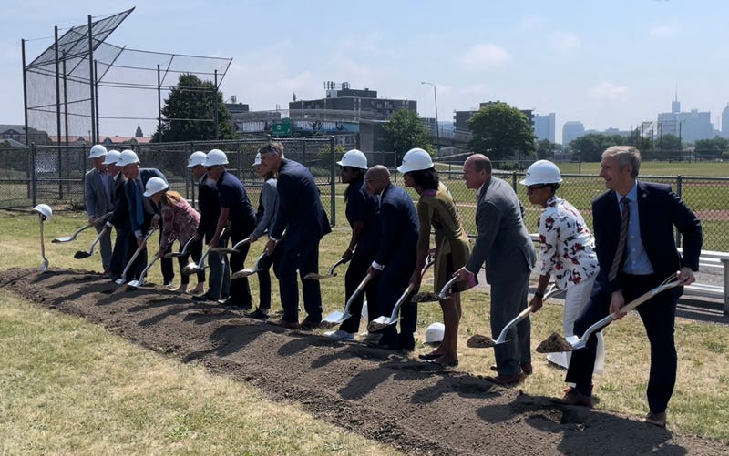 Groundbreaking for the new Ralph C. Wilson Jr. Centennial Park in Buffalo