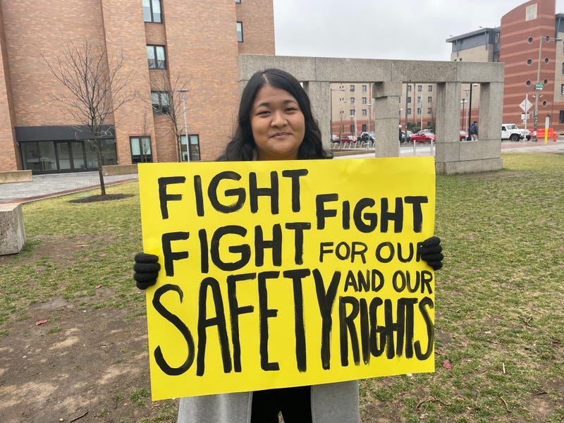A Temple University student protester saying the university does not do enough for public safety on and near the campus.