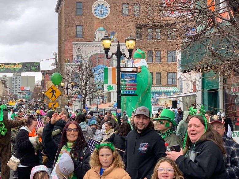 Pittston St. Patrick's Day parade crowd