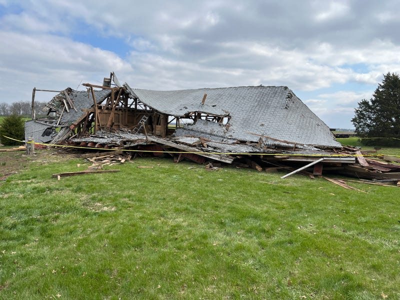 One man is dead after a barn demolition project didn't go as planned in Monroe County, Illinois