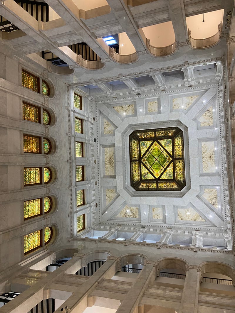 City Hall's five-story rotunda.