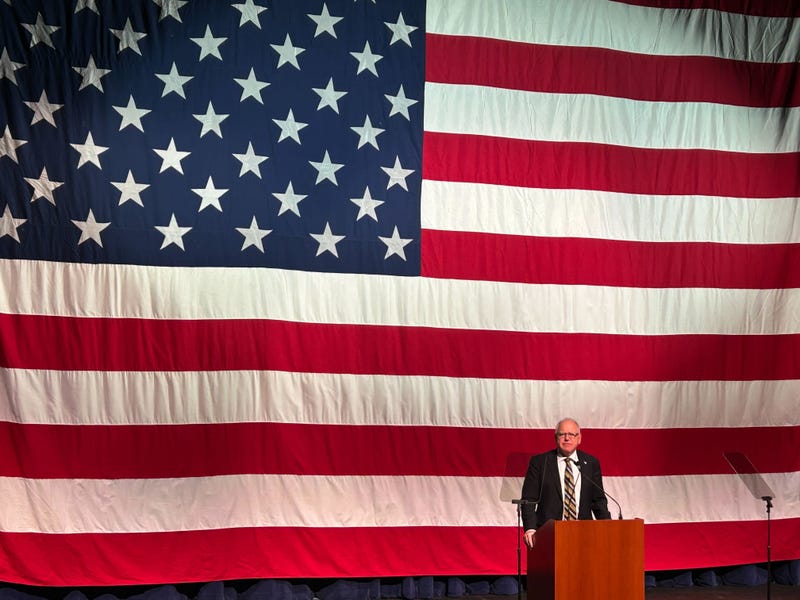 Governor Tim Walz spoke in Minnesota Friday for the first time since Tuesday's loss on the Democratic presidential ticket.