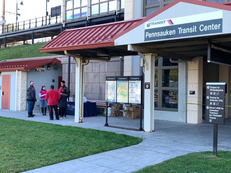 Volunteers of America at the Pennsauken Transit Center, where buses of prisoners arrived.