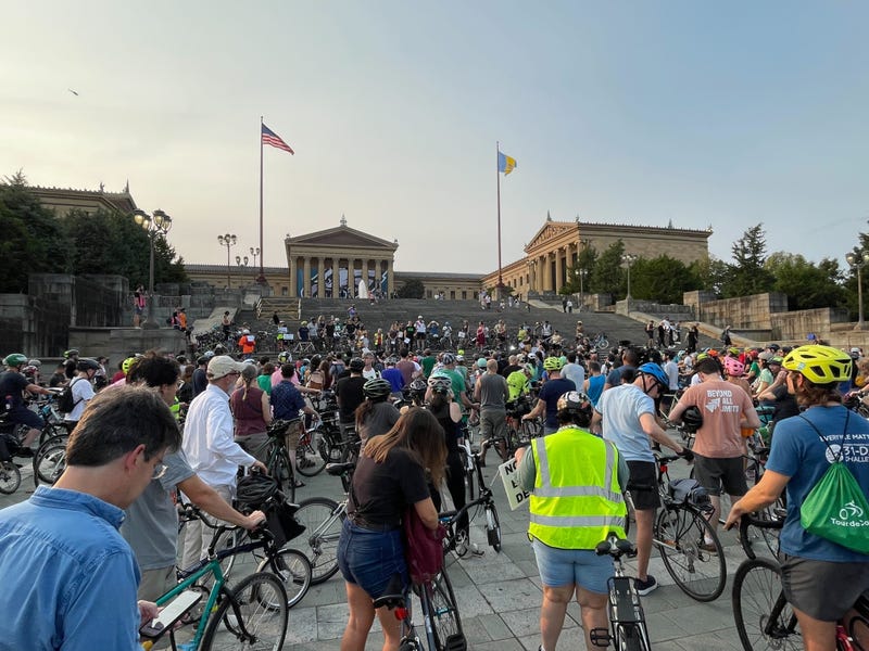 Bike protest on Friday, Sept. 5, 2025.