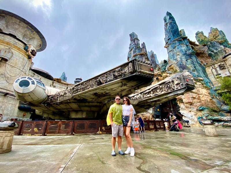 Pike and his wife Lauryn in Galaxy's Edge
