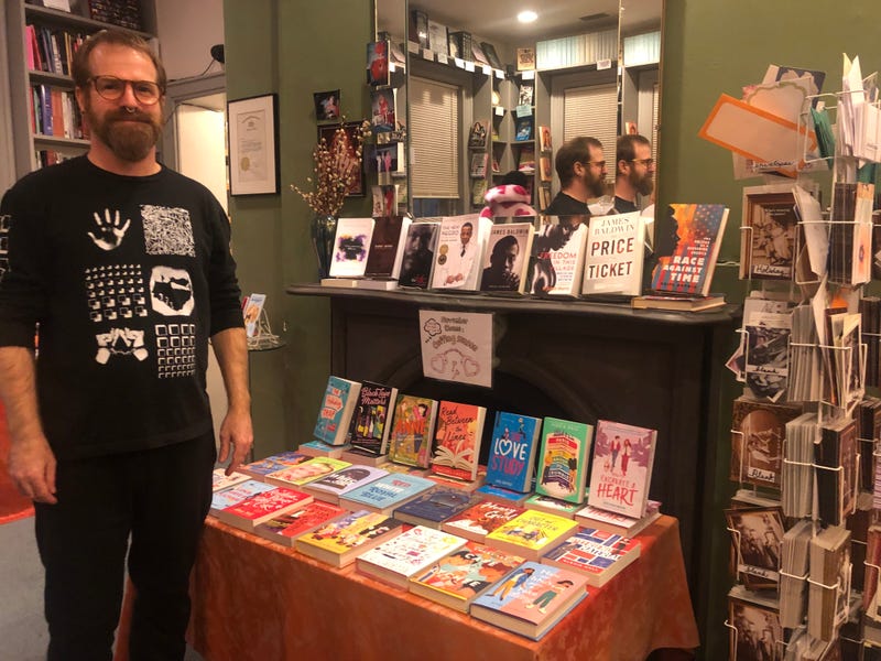 Chris Cirillo, a manager at Giovanni’s Room, says the book selections are in alignment with the organization’s mission.