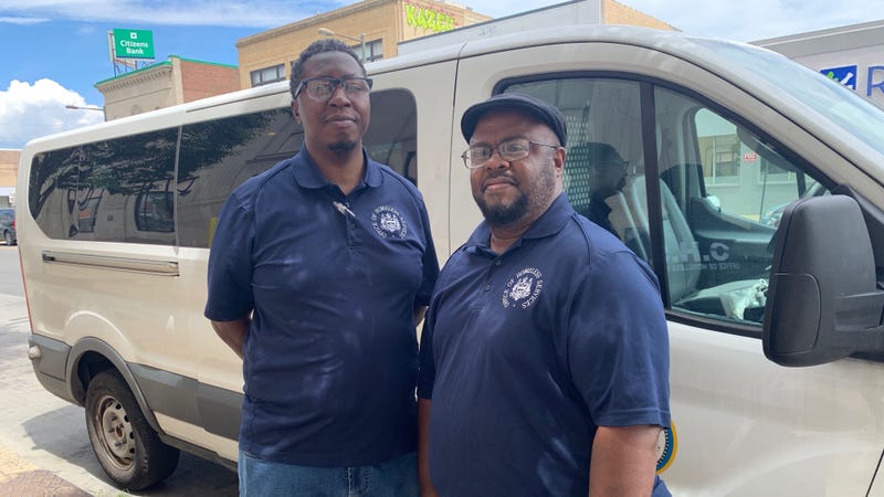 Philadelphia Office of Homeless Services Chief of Staff David Holloman, housing initiative specialist Jomo Brown.