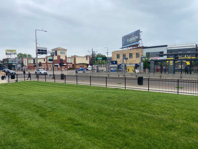 The light rail as it runs down University Avenue, which Metro Transit Police have said is a 'safer ride' than it was six months ago.