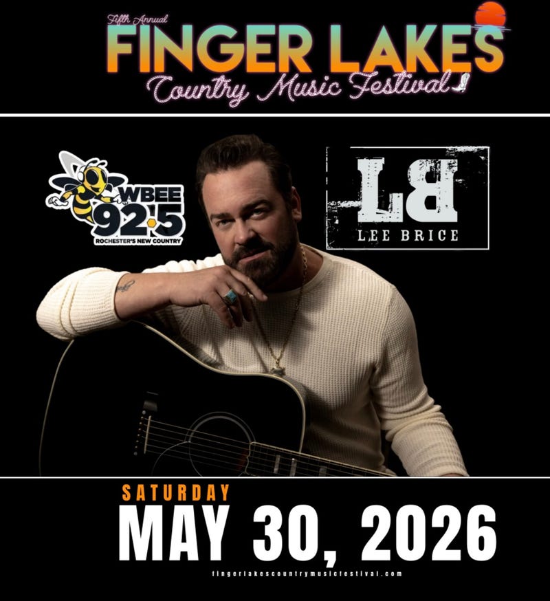 Finger Lakes Country Music Festival 2026: Lee Brice